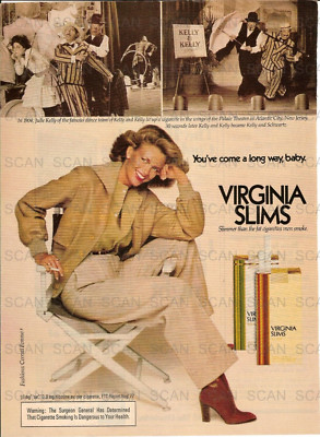 1978 Virginia Slims Cigarettes Vintage Magazine Ad   You've Come A Long Way Baby