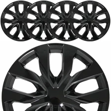 17" Black Set of 4 Wheel Covers Full Rim Hub Caps fit R17 Tire & Steel Wheels