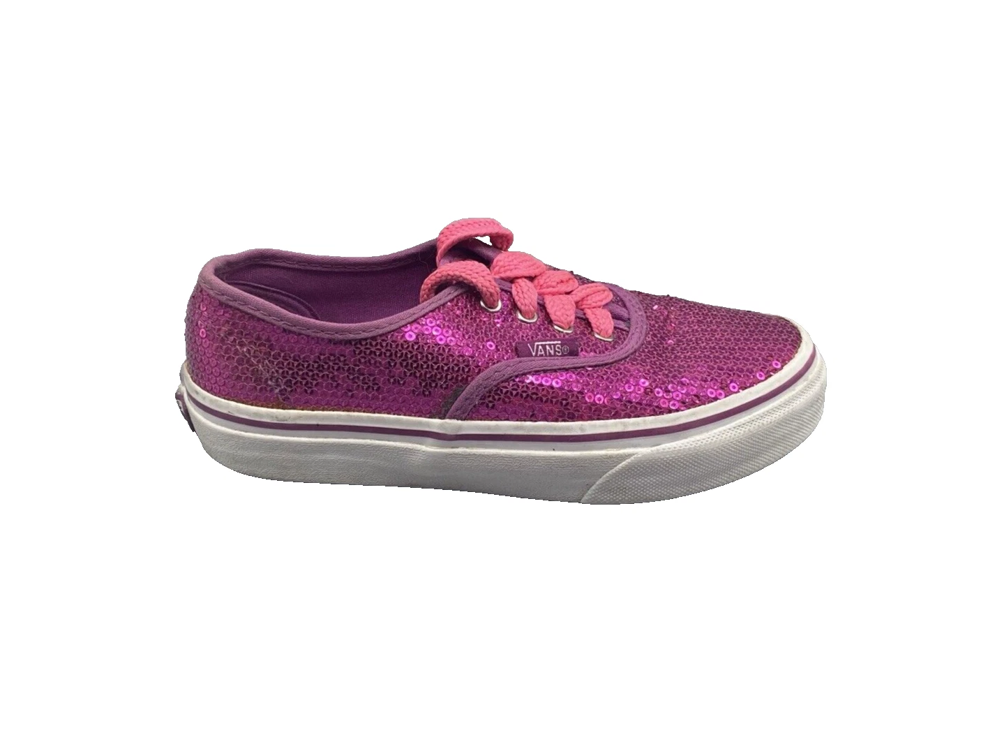 Sneakers Vans Ragazza Gioventù 1.0 Bling Paillettes Classiche Stringate Pattinatore Divertenti Fucsia
