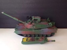 U.S. Attack Military Tank Toy State Industrial USA Army w/ Remote 1993 1998 VTG