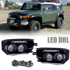 LED Fog Lights Lamps Daytime Running Light DRL For 2007-2014 Toyota FJ Cruiser