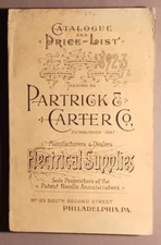 1892 Partrick & Carter Co. Philadelphia Electrical Supplies Mfgr. Catalog B3-55