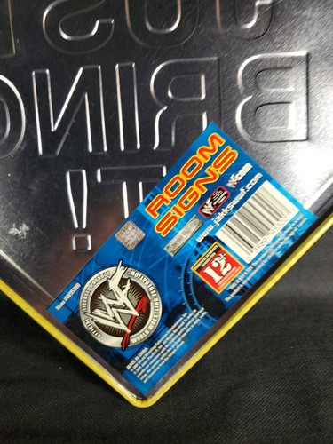Insegna da camera vintage WWF WWE 2001 The Rock Just Bring It! Jakks Pacific nuovo - Foto 7 di 9