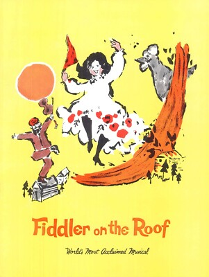 #ad Fiddler On The Roof Souvenir Program 1969 Birmingham Boutwell Cusanelli Willis $19.95
