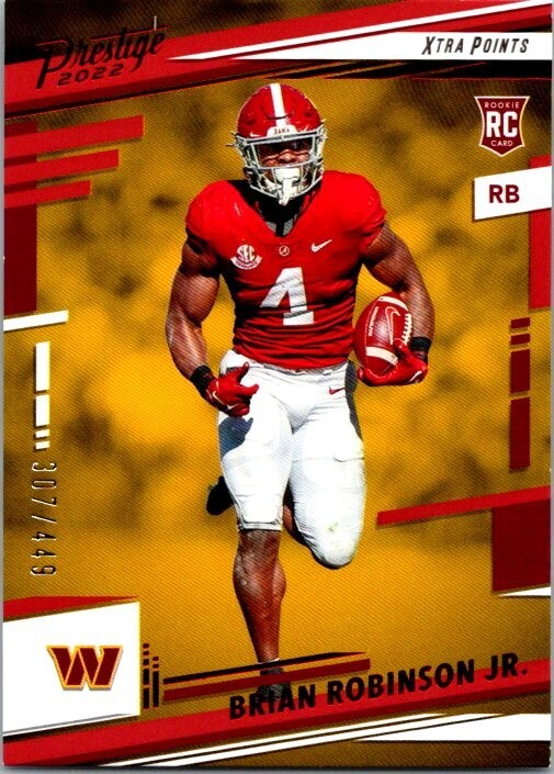 2022 PANINI PRESTIGE XTRA POINTS RED PARALLEL #320 BRIAN ROBINSON JR. RC 307/449