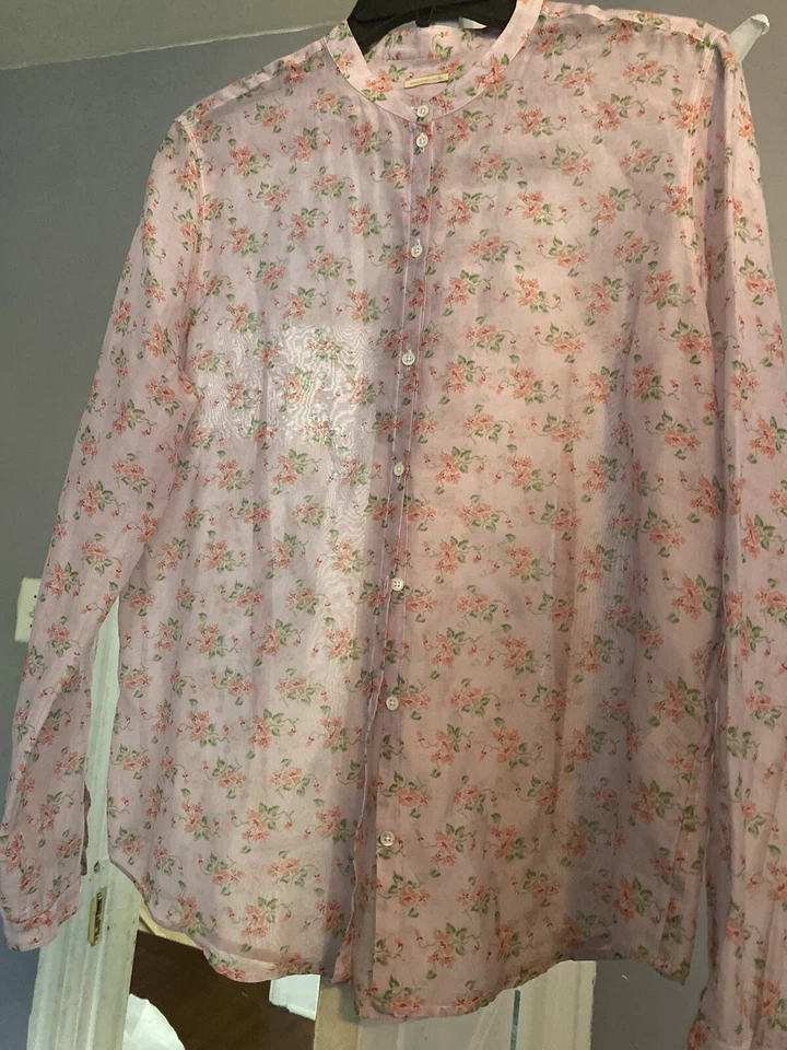 massimo dutti floral Blouse Size L Silk And Cotton - Image 2 of 3