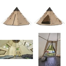 New Teepee Tent 10x10 Sleeps 2 To 6 People Beige Camp Army Shelter Weatherproof