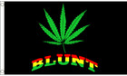 Blunt Cannabis Leaf Flag Large 5 x 3 FT - Weed Marijuana Festival Party Banner