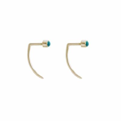 Liv & Ivy Ohrringe Ohrstecker vergoldet 585 fireflies türkis