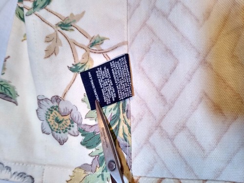 Cenefa festoneada floral beige base de bambú American Living 17" x 74" algodón - Imagen 7 de 11