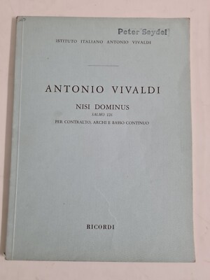 Antonio Vivaldi - Nisi Dominus salmo 126 per Contralto, Archi e Basso ..... (15)