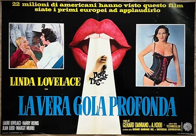 LA VERA GOLA PROFONDA-Fotobusta originale-Linda Lovelace-Harry Reems-1972-