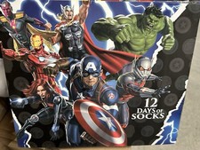 Mens 12 Days of Socks Marvel Heroes Avengers Christmas Advent NIB 2019