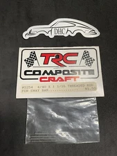 TRC Composite Craft Vintage RC Car Part # 5254 Threaded Rods 4-40 X 1-1/16” Sway