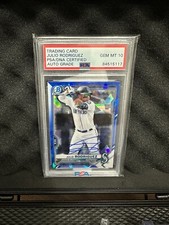 2021 Bowman Julio Rodriguez Paper Prospects Camo BP-86 PSA 10 GEM MINT