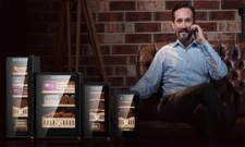 300 Count 50L Electric Humidor Cigar Cooler Cedar Wood Shelf W/Heating & Cooling