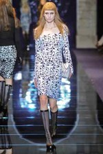 F/2012 Look # 8 New Versace Macrame Gothic Cross Cocktail Dress 38 - 2