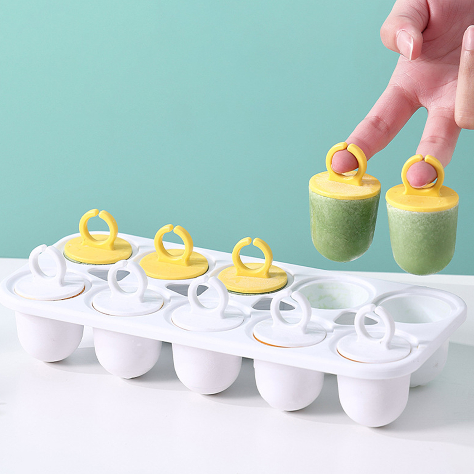 Ice Cream Maker Easy Demoulding Diy 10 Grids Ice Ball Cream Maker