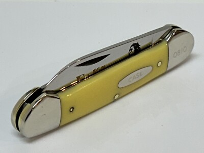 VINTAGE CASE XX CHEROKEE HERITAGE FIVE KILLER KNIFE YELLOW CANOE