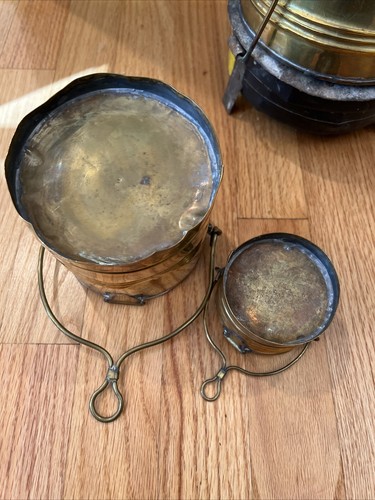 Vintage African Brass Travelling Vendors Coffee Pot And Charcoal Holder - Picture 11 of 24