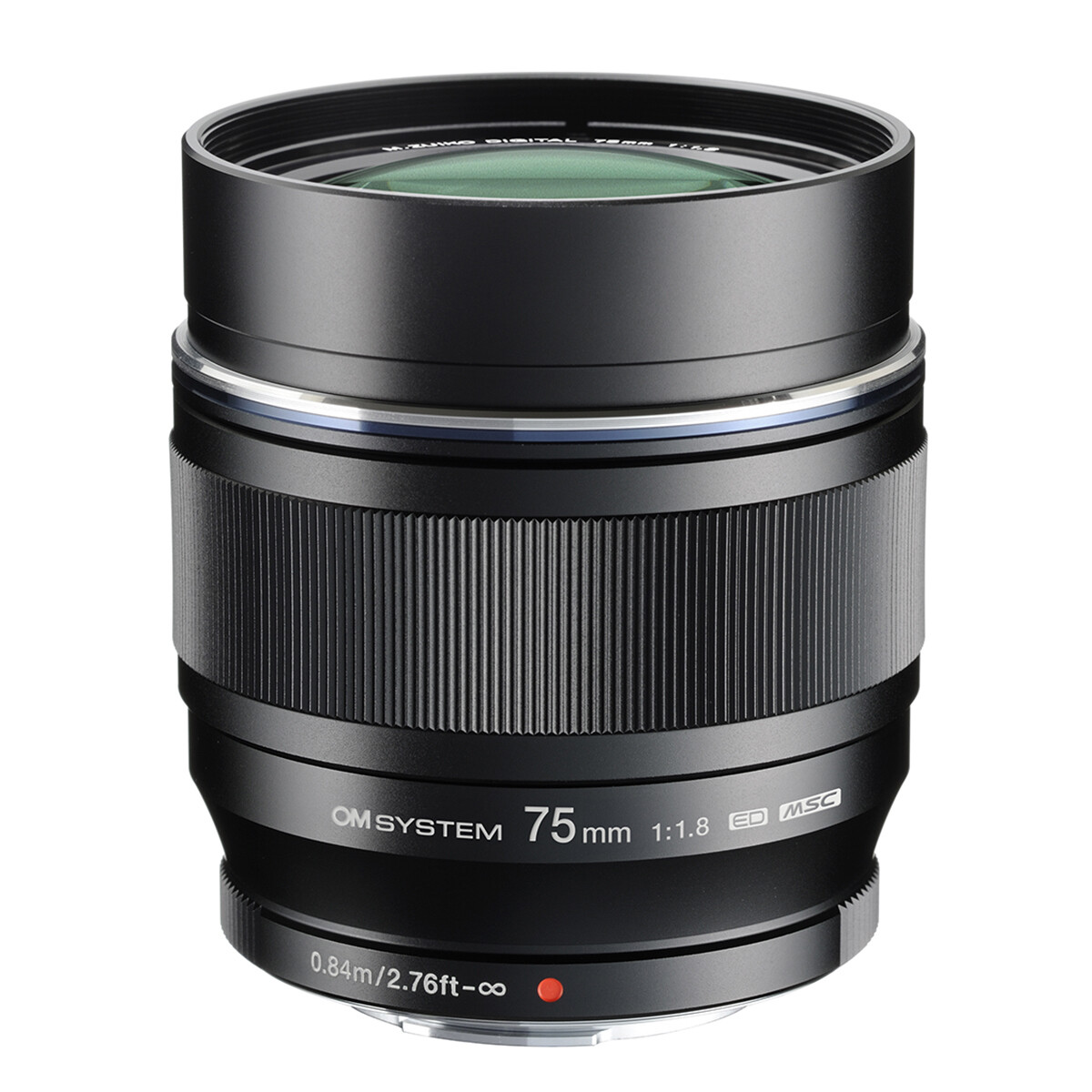 Объектив OM SYSTEM M.Zuiko Digital ED 75mm f/1.8 для камеры Micro Four Thirds, черный