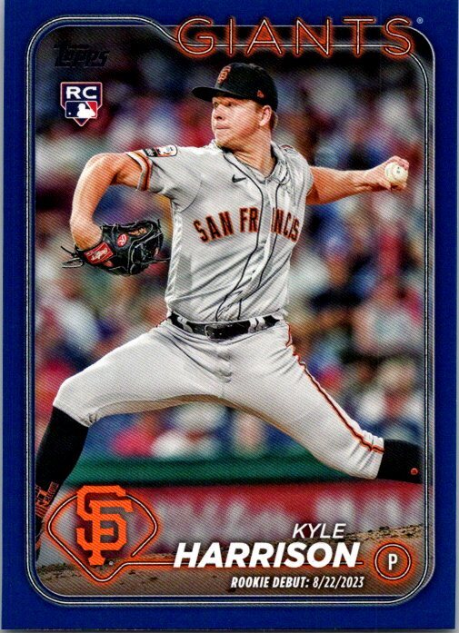 2024 Topps Update #US83 Kyle Harrison Royal Blue