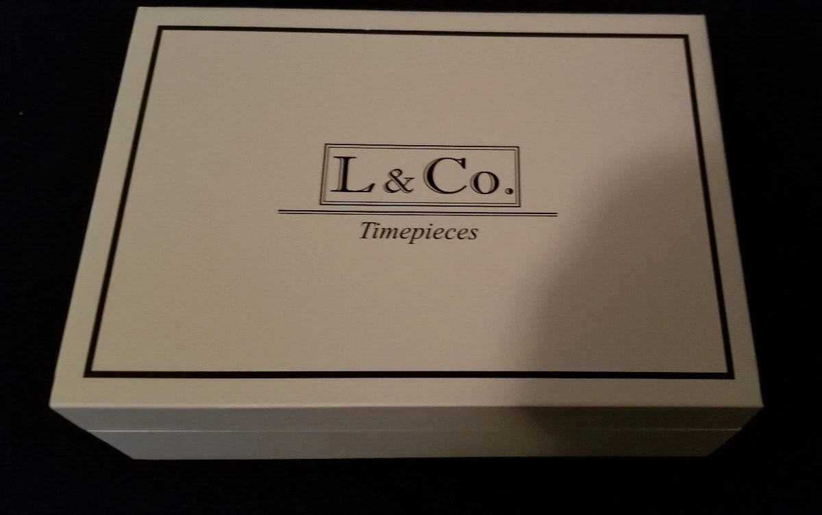 L Co. Timepieces Woman s Watch and Necklace Set Red White Band