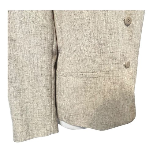 Style & Co Petite Beige Linen Look Blazer Professional Career Workwear 16P - Picture 5 of 10