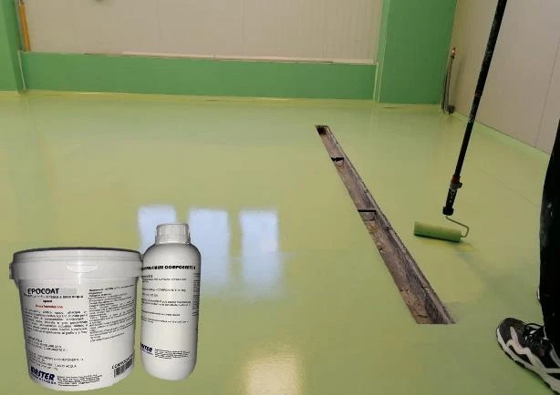 Pintura bicomponente de resina epoxi de color para pisos 6 kg (rendimiento 50-60 m)