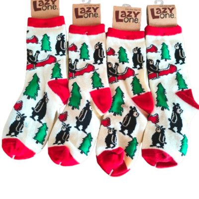 4 x Lazyone Kinder Socken Cotton Rich Jungen Mädchen Socken Tuck Me Im Set D180