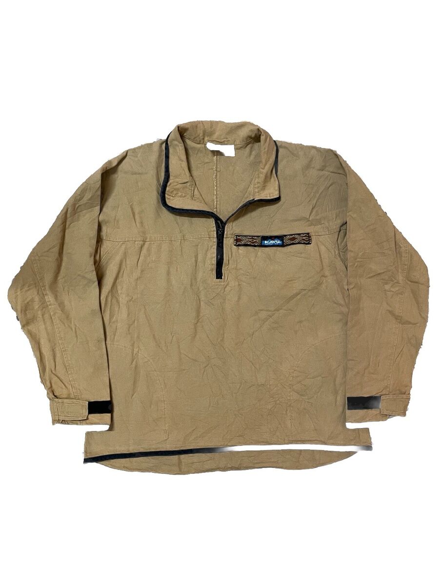 高い素材 Kavu Vintage Jacket Pullover Zip 1/4 Outdoors Casual L Mens 男性用