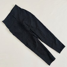 Vintage 90s Target womens black pinstripe high waist tapered pants leggings M L