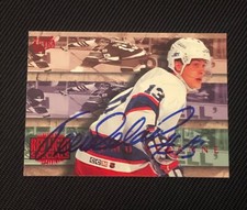 TEEMU SELANNE 1994-95 FLEER ULTRA SIGNED AUTOGRAPHED CARD #8 WINNIPEG JETS