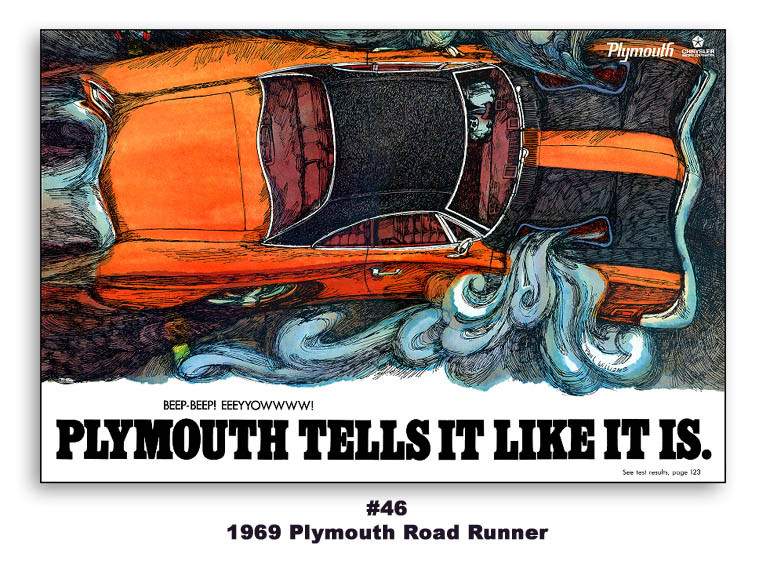 8) 13x19 AD PRINTS PLYMOUTH CUDA ROAD RUNNER GTX RAPID TRANSIT