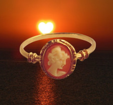 I RING I Jugendstil Design I Echtes 333 massives Rose Gold + eine echte Kamee I