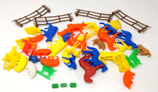 Plastic and Rubber Animal Toys Collectible Variety Vintage Lot of 36 Fence lot