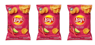 Lay's CHILI LIMON Flavored Potato Chips 7.75oz 3 Bags