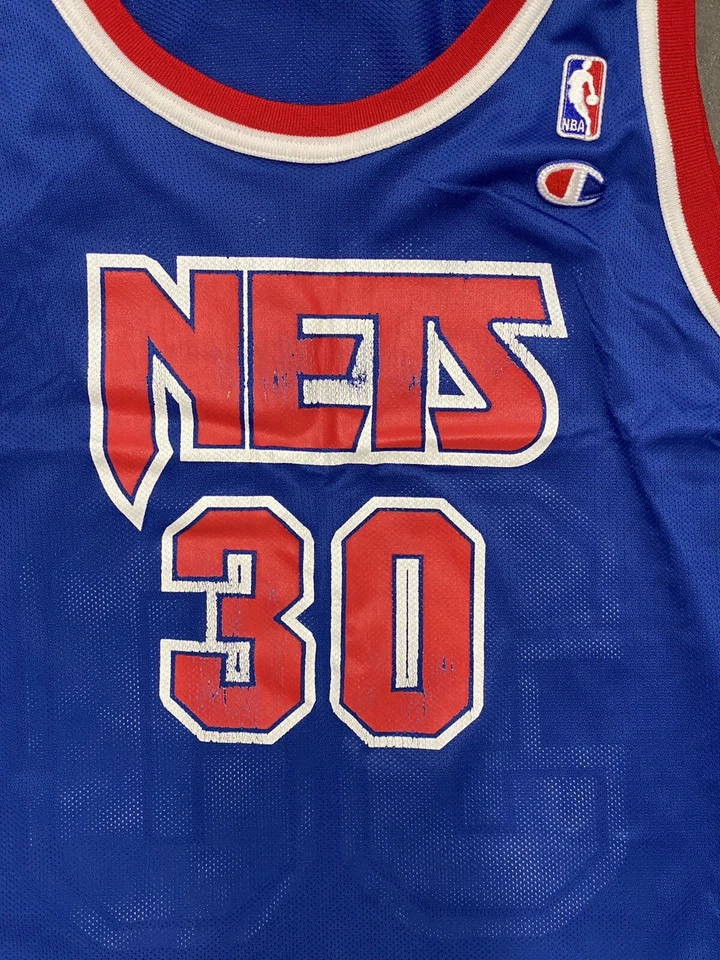 KERRY KITTLES Vtg 1990’s Champion New Jersey Nets #30 Jersey Men’s Size 44 - Image 3 of 4