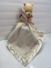 Vintage Disney Store Winnie The Pooh Cream Ivory Lovey Baby's 1st Pooh HTF Rare