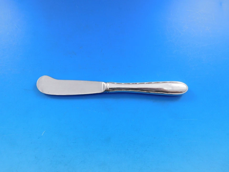 Juego de 8 paletas esparcidor de mantequilla de plata esterlina HH Foto 3 de 4