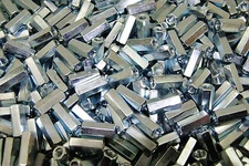 (500) Hex Coupling Nuts 10-24 x 5/16 x 3/4 Machine Threaded Rod Connector #10