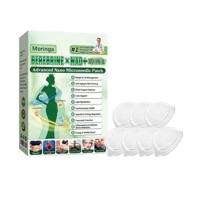 Luxarise Moringa Berberine x NAD+10-in-1 Advanced Nano Microneedle Patch(7pcs)