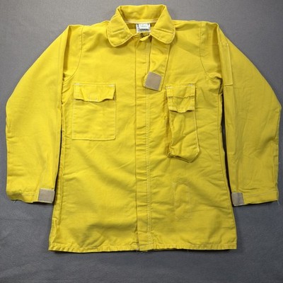 Western Shelter Systems Wildland Firefighter Shirt Jacket Yellow Fireman Mens Sm