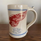 Vtg 2009 Red Wing Minn Pottery Coffee Mug Stein Thumb Handle Stamped AW Wilson