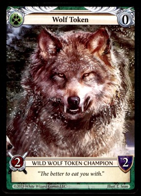 Wolf Token Evil Zombie Token Champion Epics Card Game 2015 White Wizard Games 