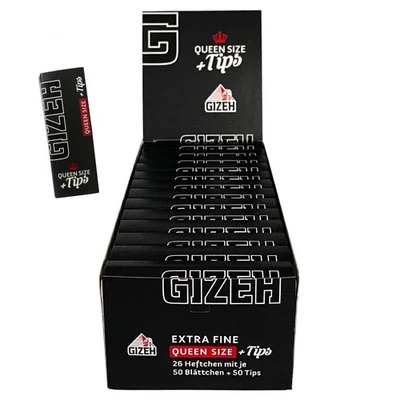 26 x Gizeh Black Queen Size + Tips à 50 Blatt + 50 Tips