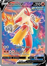 Blaziken V - 161/198 - Pokemon Chilling Reign Sword & Shield Full Art Card NM on eBay