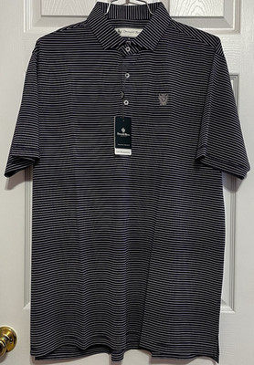 Donald Ross Men's Golf Polo Shirt, Lg, Trinity, Eggplant/Granite, NWT