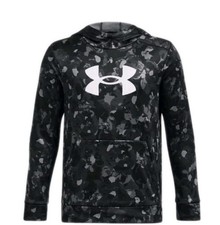 Armour Fleece Big Logo Printed Black/White Camo Size YXL