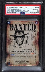 Portgas D. Ace (Wanted Poster) OP13-119 Carrying On His Will Error Card
